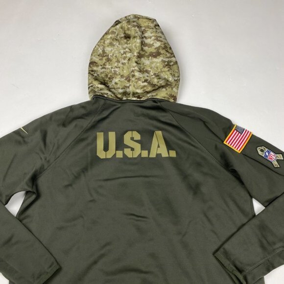 New England Patriots Nike Camo Hoodie Womens XL Salute The Troops - Picture 5 of 10
